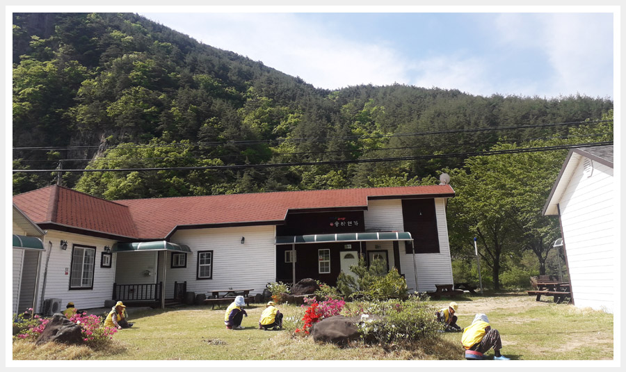 두메송하마을 송하연가 예약안내, 입금계좌번호 : 농협 351-1013-1717-93, 예금주 : 두메송하마을